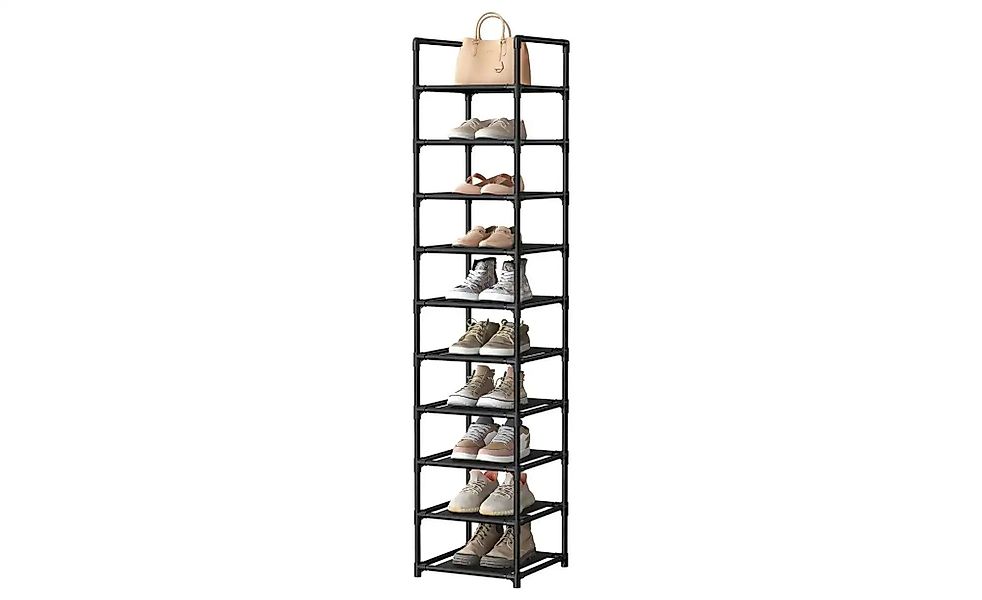 Schuhregal   ¦ schwarz ¦ Maße (cm): B: 33 H: 173 Regale > Schuhregale - Höf günstig online kaufen