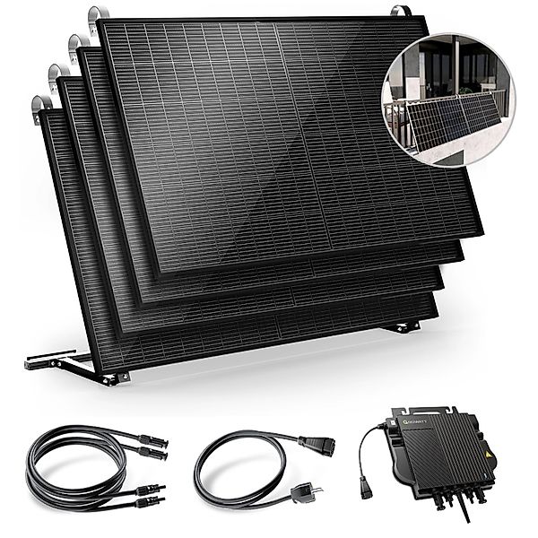 Solakon Balkonkraftwerk 2000W 800W Solaranlage mit Balkonhalterung Steckerf günstig online kaufen