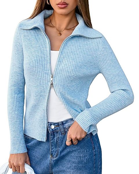 Arach&Cloz Wollpullover Damen Wollmischung Strickpullover Longpullover Herb günstig online kaufen