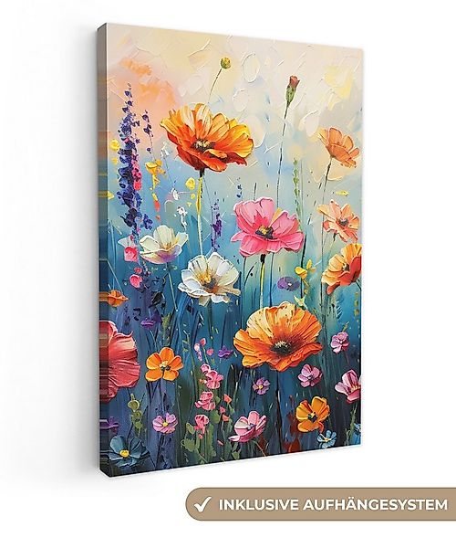 OneMillionCanvasses® Leinwandbild Blumen - Natur - Aquarell - Kunst, Fotodr günstig online kaufen