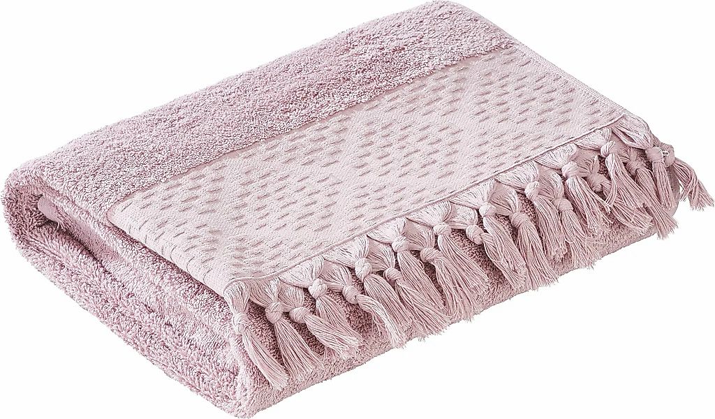 done. Duschtuch "Provence Bohéme" Uni Farben, Boho-Style, mit auffälliger B günstig online kaufen