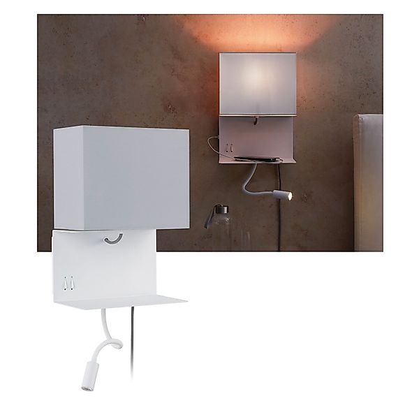 Paulmann "Wandleuchte mit Ablage Merani E27 3000K 120lm 230V 2,5W dimmbar G günstig online kaufen
