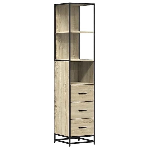 vidaXL Badschrank Sonoma-Eiche 35x37,5x166 cm Holzwerkstoff 849245 günstig online kaufen