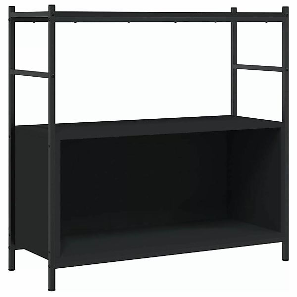 vidaXL Bücherregal Bücherregal Schwarz 80x30x78,5 cm Holzwerkstoff und Eise günstig online kaufen