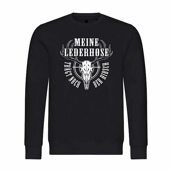 deinshirt Rundhalspullover Herren Pullover Meine Lederhose trägt noch der H günstig online kaufen