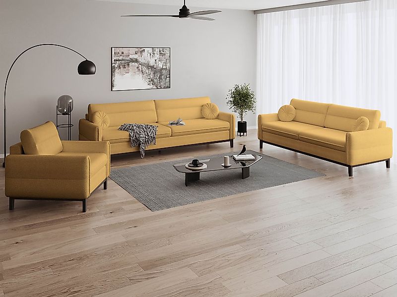 Beautysofa Polstergarnitur in modischer Bouclé-Qualität Belweder günstig online kaufen