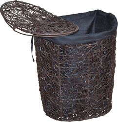 my home Wäschekorb, Rattan-Geflecht, mit Stoffeinsatz günstig online kaufen