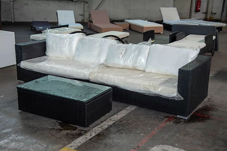 #HBM 2550: Sofa bestehend aus 2 Seitenelementen Barcelona mit Tisch Tibera- günstig online kaufen