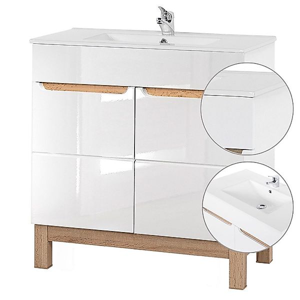 Lomadox Waschtisch SOLNA-56, inkl. 81 cm günstig online kaufen