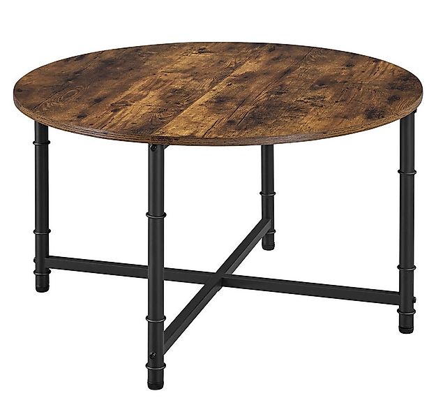 Yaheetech Couchtisch Runder Kaffeetisch, Beistelltisch Sofatisch im Industr günstig online kaufen