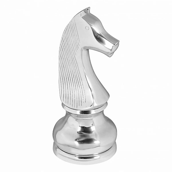 Deko Schachfigur SPRINGER Aluminium Dekoration poliert 60 cm Dekofigur Stat günstig online kaufen
