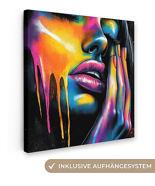 OneMillionCanvasses® Leinwandbild Frau - Gesicht - günstig online kaufen