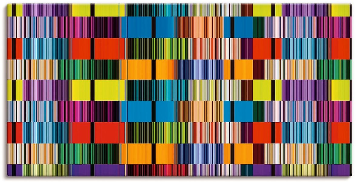 Artland Leinwandbild "Bunte Streifen" Muster 1 Stk. tlg. als Leinwandbild i günstig online kaufen