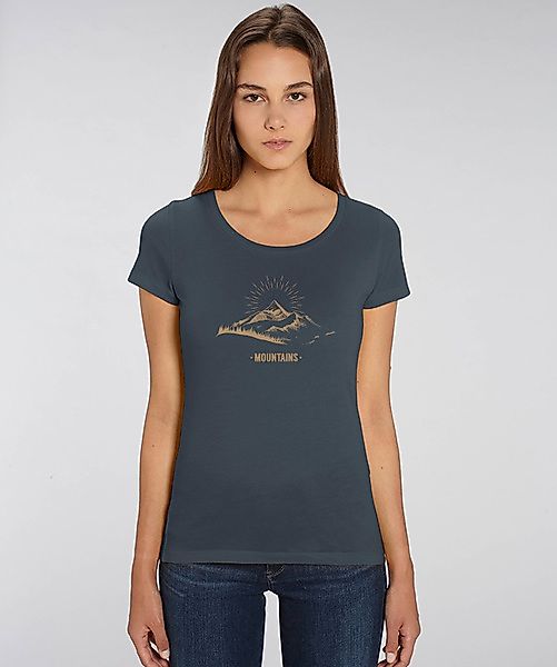 Biofair - Softes Shirt Aus Reiner Bio Baumwolle / Mountains günstig online kaufen