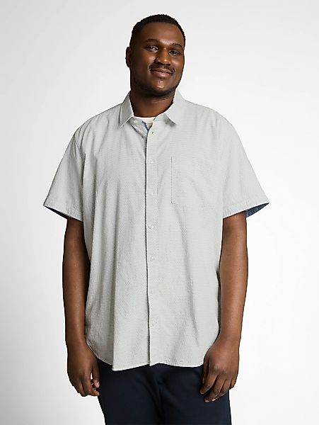 TOM TAILOR PLUS Kurzarmhemd mit Minimalprint - Große Größen günstig online kaufen