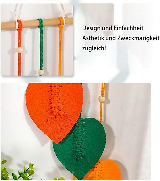 Kaket Hängedekoration Blatt Makramee Wandbehang, Boho Raumdekor günstig online kaufen