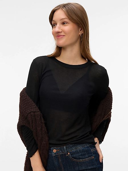 Vero Moda Langarmshirt "VMARIEL LS TOP JRS NOOS" Materialmix, gewellter Sau günstig online kaufen