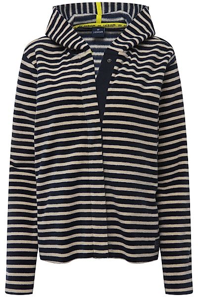 Laurasøn Sweatjacke Hoodiejacke geringelter Fleece Kapuze günstig online kaufen
