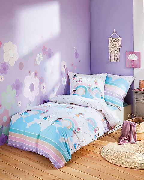 Kaeppel Kinderbettwäsche Rainbow Fairies, Feinbiber, 2 günstig online kaufen