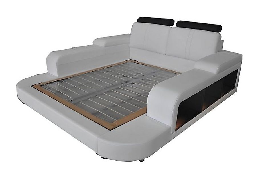 JVmoebel Bett Design Bett XXL Big Leder Polster Betten Hotel 200x200cm Mult günstig online kaufen