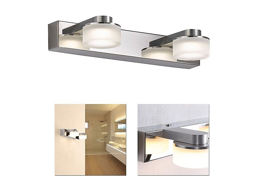 Home4Living Wandleuchte LED Badezimmerleuchte Lampe 2flg Wandlampe Badleuch günstig online kaufen