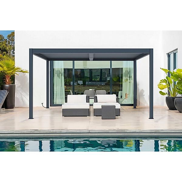 Cazeboo Santa 4X3M Bioklimatische Motorisierte Pergola Aus Grauem Aluminium günstig online kaufen