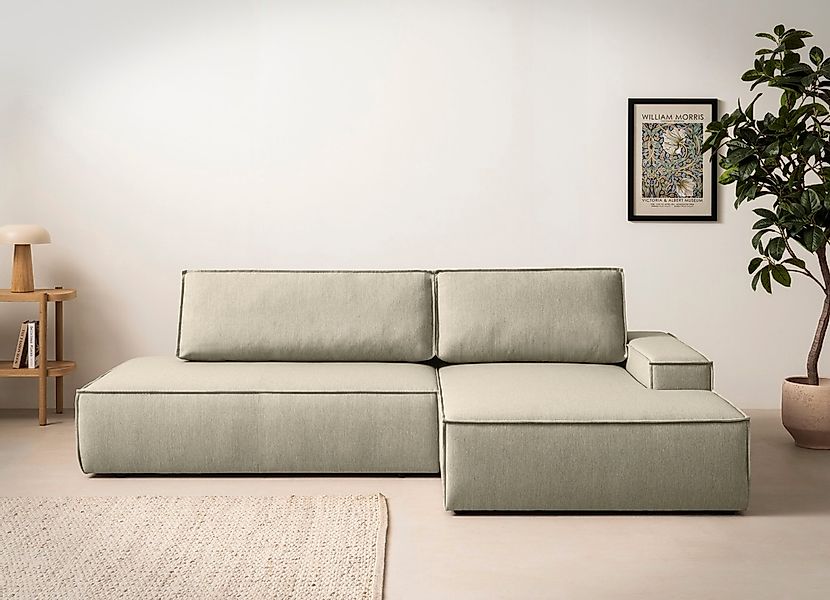 Home affaire Ecksofa "SHERWOOD, Schlafsofa in L-Form offen (275cm), Cord, L günstig online kaufen
