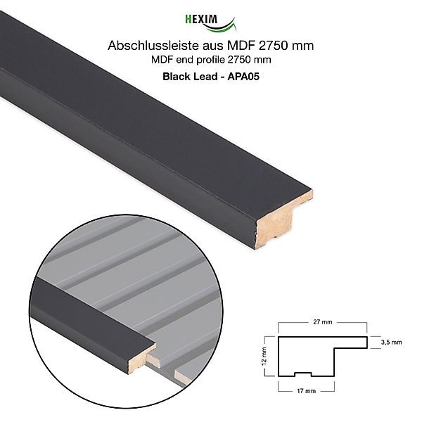 Hexim Wanddekoobjekt APA05 (Abschlussleiste 275x2,7cm passend günstig online kaufen