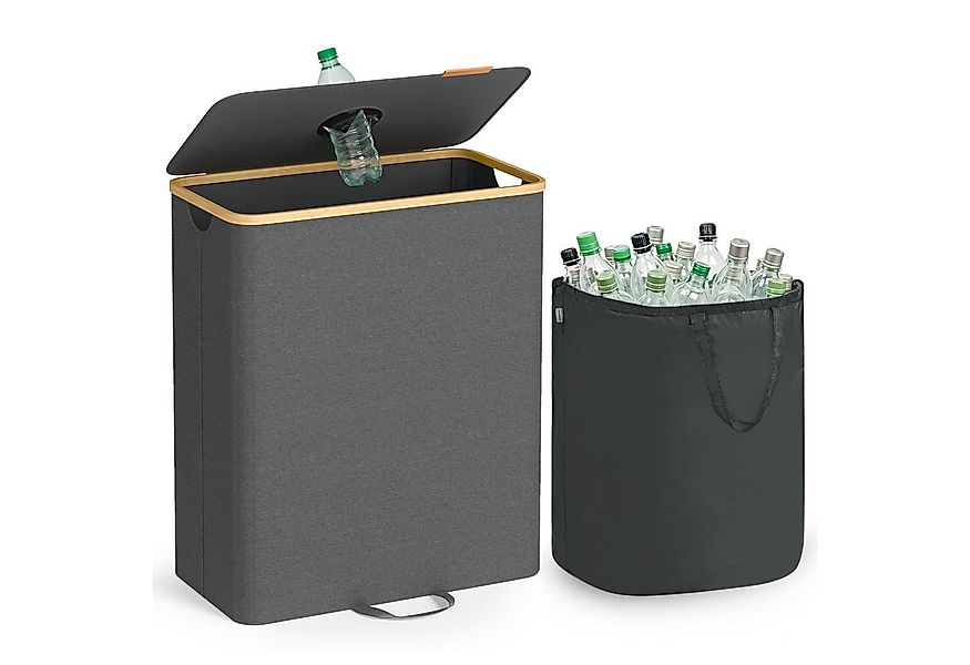 SONGMICS Flaschenkorb, Flaschensammler, Pfandflaschen, 95 / 135 L Flaschens günstig online kaufen