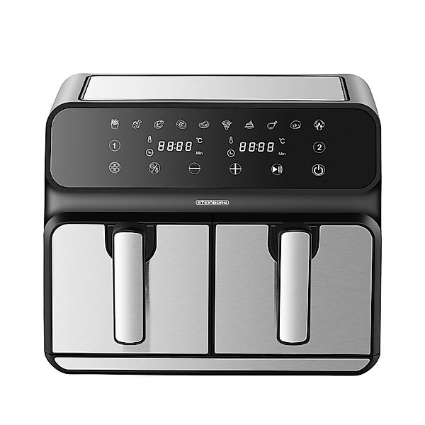 Steinborg SB-3131 Dual Heißluftfritteuse 4+4 Liter 1700 Watt günstig online kaufen