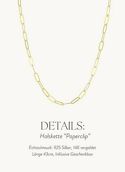 Einzelstück Charm-Kette Paperclip Halskette 925 Sterling Silber günstig online kaufen