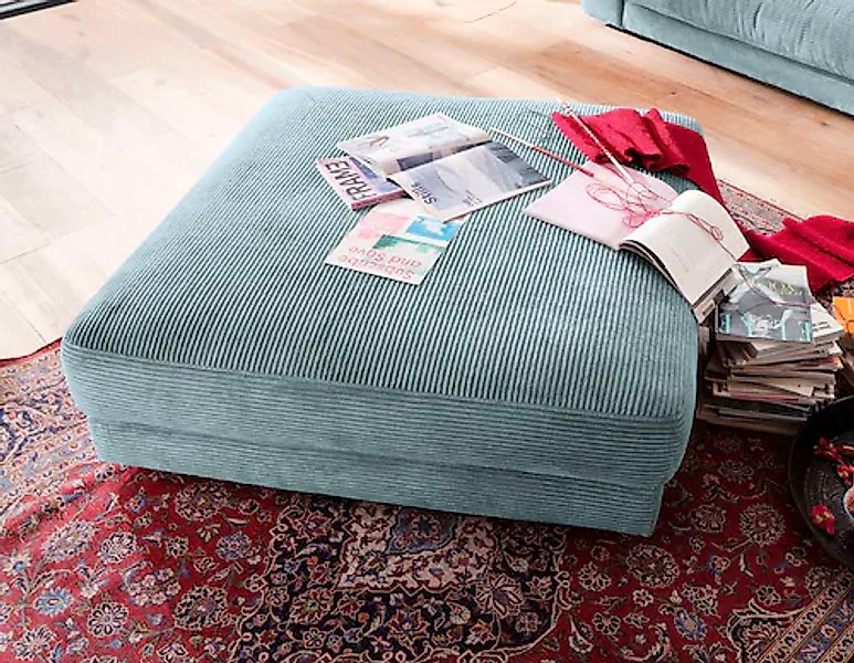 Places of Style Hocker »Enisa«, passend zum "Enisa"-Sofa, Bezug in Cord günstig online kaufen
