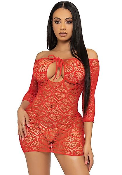 Leg Avenue Minikleid Netz-Kleid mit Herz-Muster günstig online kaufen