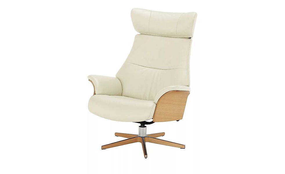 Drehsessel - weiß - 80 cm - 106 cm - 78 cm - Polstermöbel > Sessel > Leders günstig online kaufen