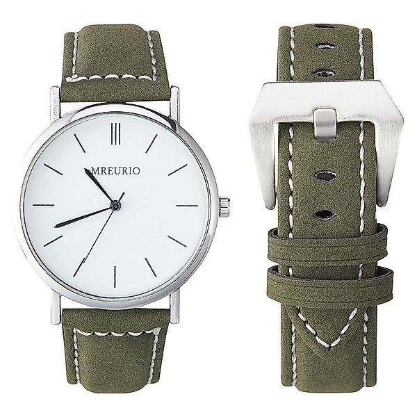 BTTO Smartwatch-Armband Leder Uhrenarmband mit Edelstahl günstig online kaufen