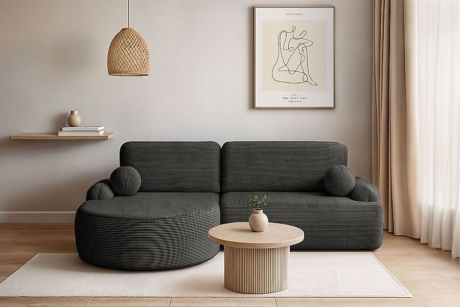 Lookway Ecksofa CLEO CORD Rundes Ecksofa günstig online kaufen