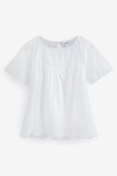 Next T-Shirt Kurzärmliges T-Shirt mit Lochstickerei (1-tlg) günstig online kaufen