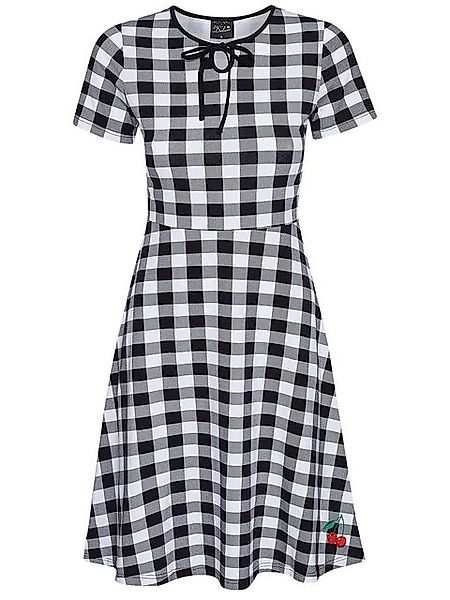 Pussy Deluxe Back to 1955 black Checkered Damen A-Linien-Kleid schwarz allo günstig online kaufen