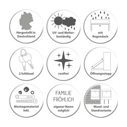 Banjado Briefkasten Edelstahl 38.5x31.5x12cm Ohne Zeitungsfach Inkl. Montag günstig online kaufen