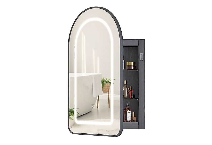 radelldar Spiegelschrank bad mit Beleuchtung bogen Badezimmerspiegelschrank günstig online kaufen