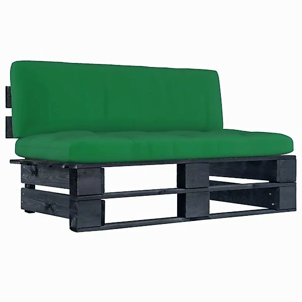 Garten-paletten-mittelsofa Schwarz Impregniertes Kiefernholz günstig online kaufen