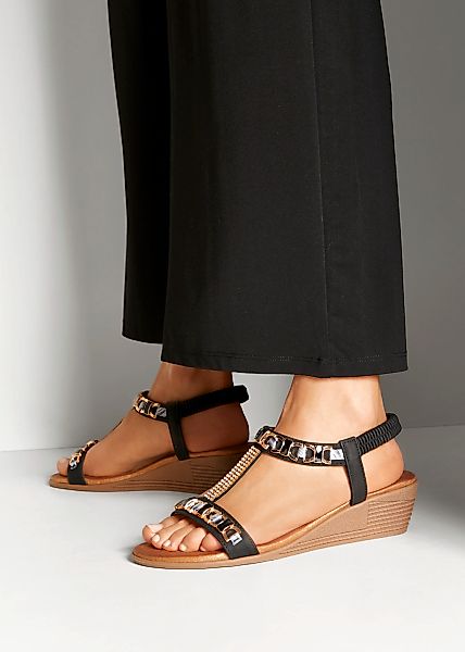 Vivance Sandalette "Sommerschuh" Sandale, Sommerschuh mit Keilabsatz und el günstig online kaufen