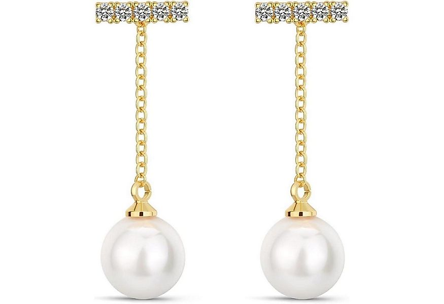 LuxusKollektion Schmuckset Creolen Damen Silber 925 Chunky C-Gold Lange Qua günstig online kaufen