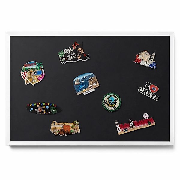 Tulup Magnettafel Wand-Magnettafel für Reisesouvenirs Farbe Schwarz 60x40 c günstig online kaufen
