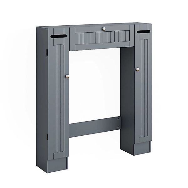 Vicco Toilettenschrank Bianco Grau 89 x 99 cm mit 2 Toilettenpapierspendern günstig online kaufen