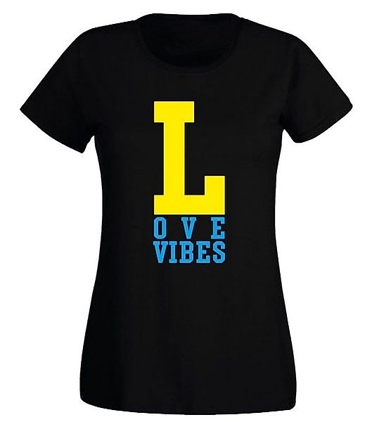 G-graphics T-Shirt Damen T-Shirt - Love Vibes Slim-fit-Shirt, mit Frontprin günstig online kaufen