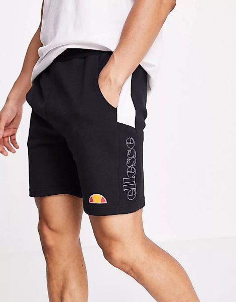 ellesse – Shorts mit reflektierendem Logo in Schwarz günstig online kaufen