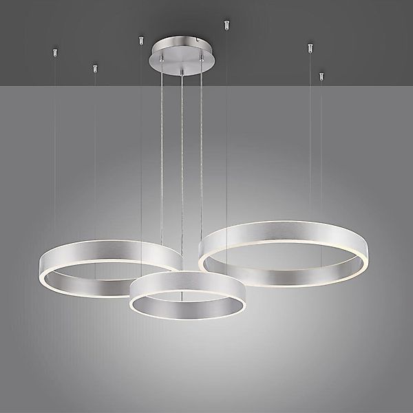 LED Pendelleuchte Sculli in Silber-matt 6x 4,7W 6480lm günstig online kaufen