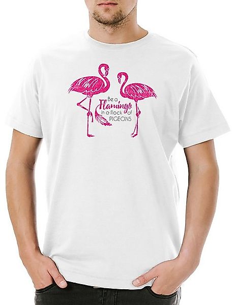 Urban Backwoods Print-Shirt Be A Flamingo Herren T-Shirt Unicorn Vogel Einh günstig online kaufen