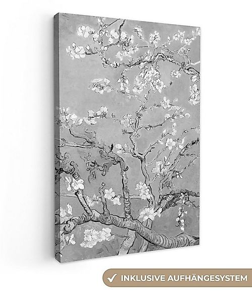 OneMillionCanvasses® Leinwandbild Mandelblüte - Kunst - Van Gogh - Grau, Fo günstig online kaufen